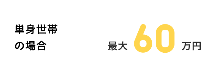 単身世帯の場合最大60万円